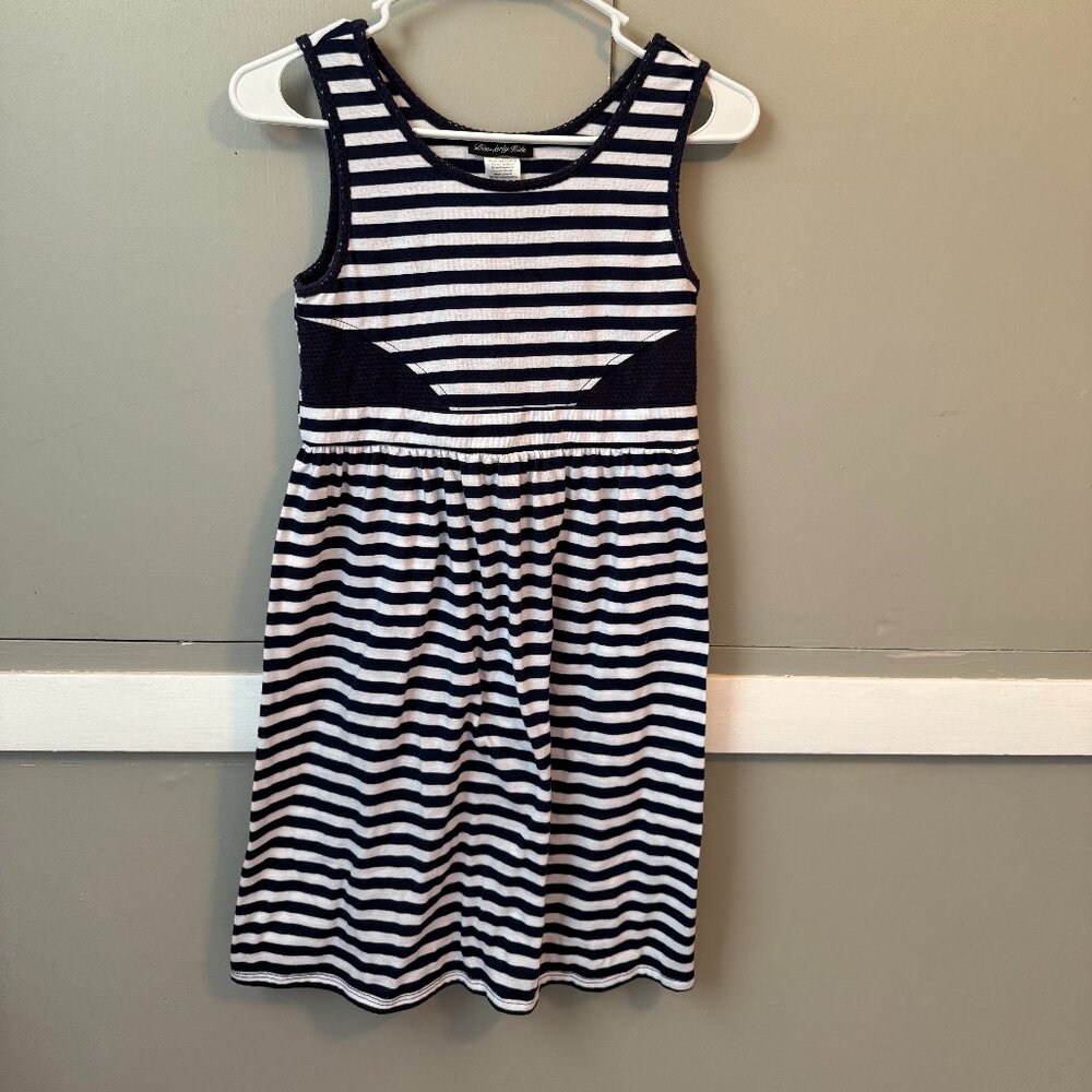 Blue and White Striped Sundress